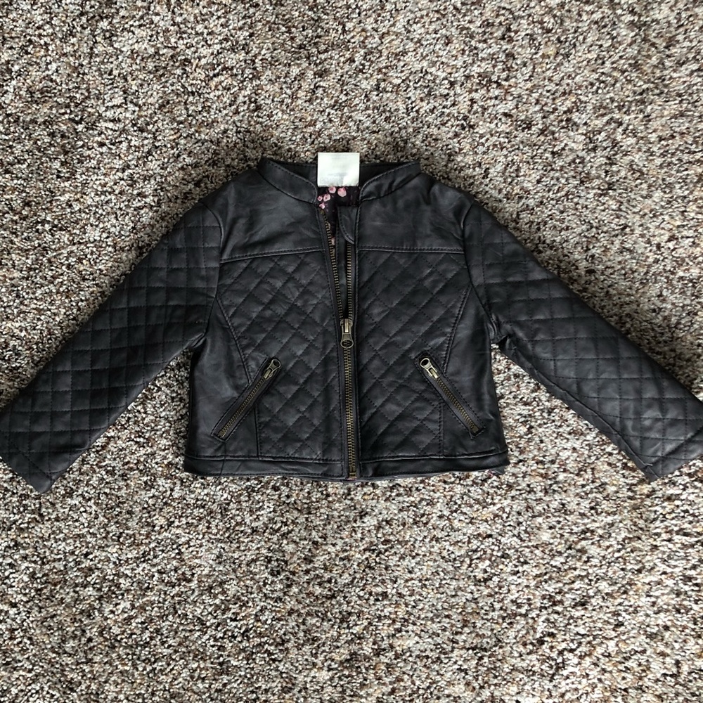 Toddler faux leather jacket